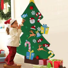 Креативный войлочный комплект для рождественской елки, подарки для детей,, Новогодняя дверь, настенные подвесные украшения для рождественской елки, снеговик, Санта Клаус