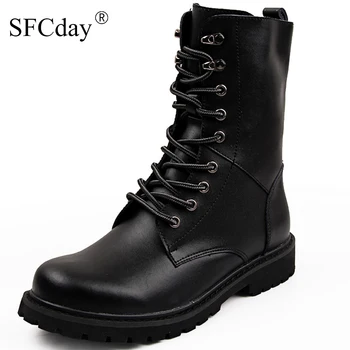 

NEW 2019 Military Boots Men Winter Shoes Warm Men Leather Boots Footwear Cowboy Tactical Boots Men Casual Shoes