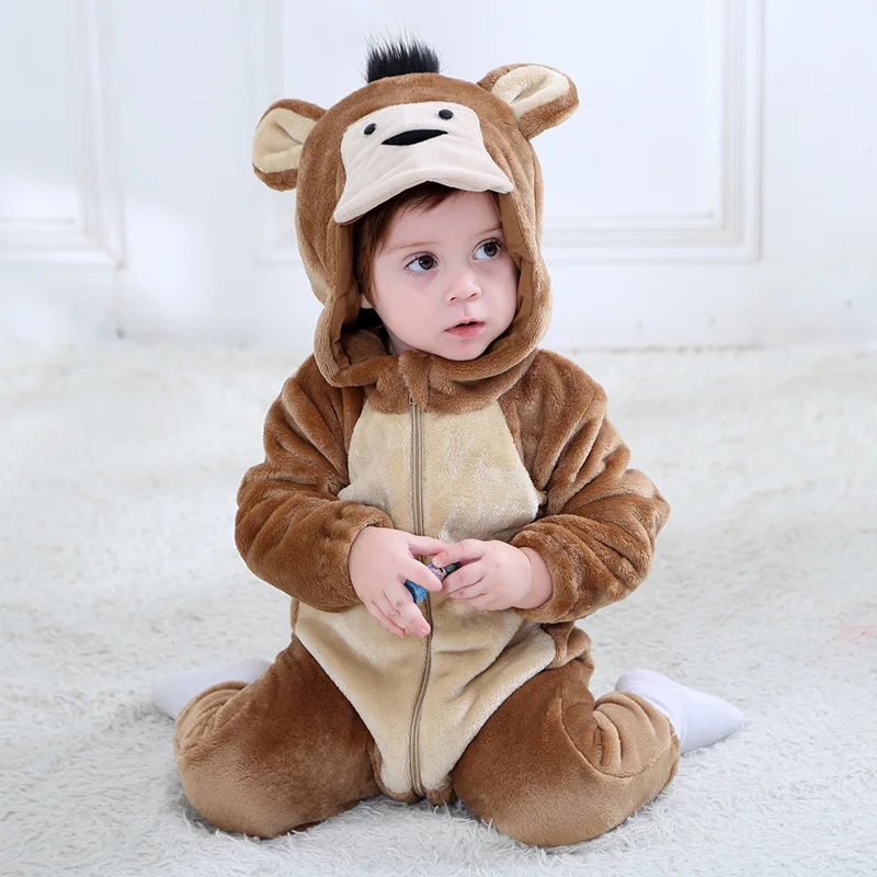 Baby Clothes Boy Girl Romper Animal Tigers Kigurumis Infant Rompers Onesie soft Warm Baby Clothing Cosplay kids Outfit Costume