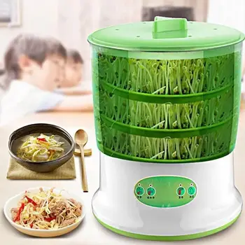 

220V 110V Home Use Intelligence Bean Sprouts Machine Large Capacity Thermostat Green Seeds Growing Automatic Bean Sprout Machine