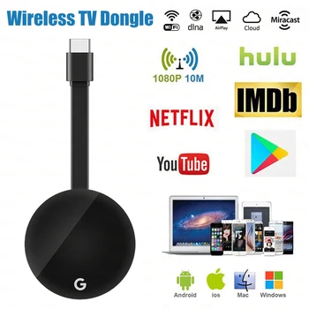 

G7S TV Stick Wireless WiFi Display for chromecast 3 ultra 4k TV Dongle Receiver Airplay Media Streamer Media for ios Android