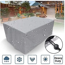 Waterproof Dustproof Furniture Cover for Outdoor Patio and Garden (Silver)