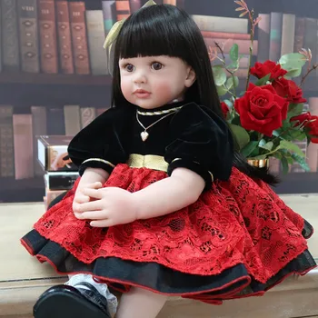 

Classic model reborn toddler girl baby dolls toys 24" 60cm soft silicone vinyl reborn babies princess children gift bebe reborn