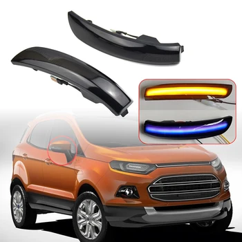 

LED Turn Signal Light Side Wing Mirror Sequential Indicator For Ford Kuga Escape EcoSport 2013-2018 Blue Dynamic Blinker