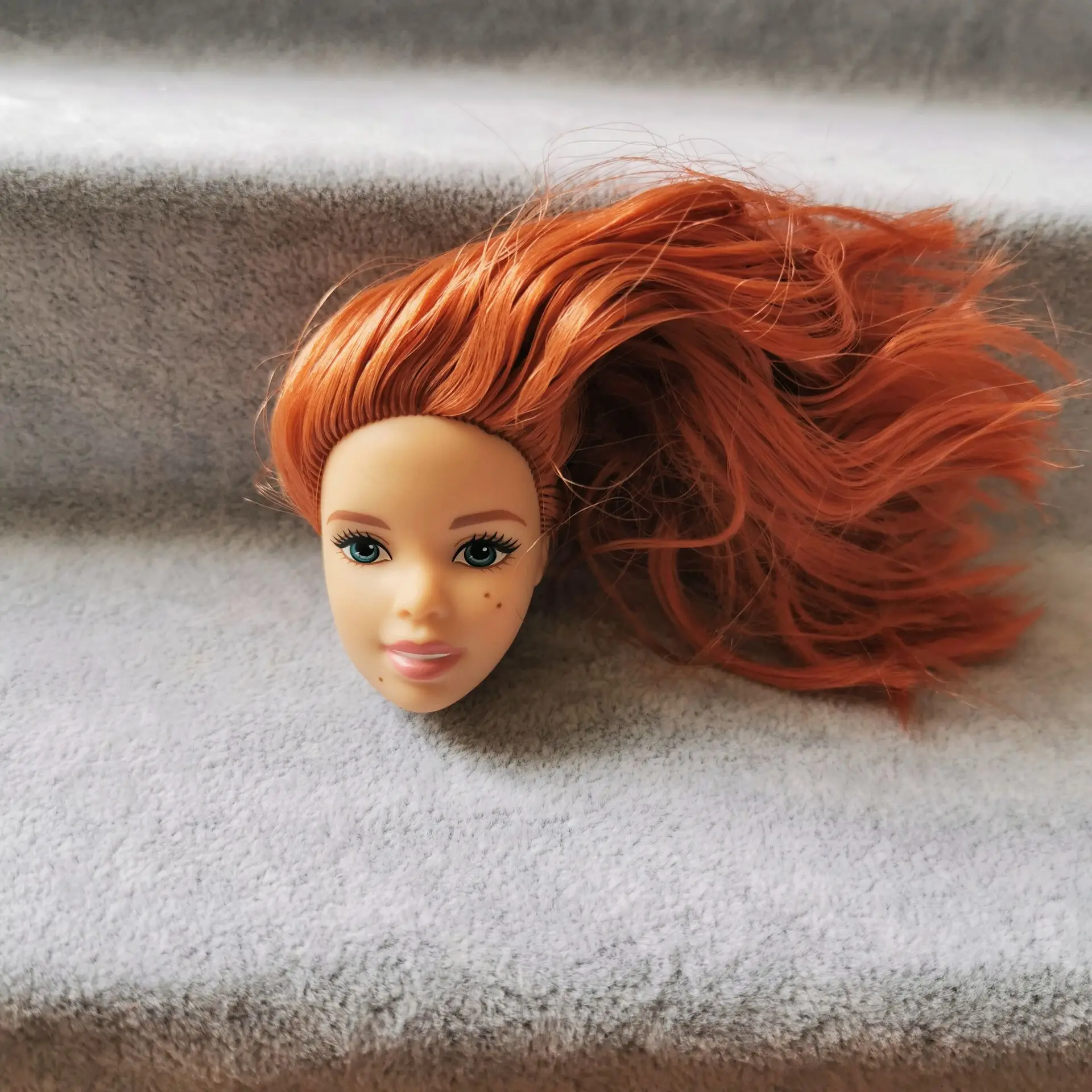 Коллекция на выбор, стильные кукольные головки barbis, серебряные волосы, джутовые красные волосы, кукла, аксессуары для девочек, сделай сам, повязка, принцесса, игрушка, кукольные головки - Цвет: Зеленый