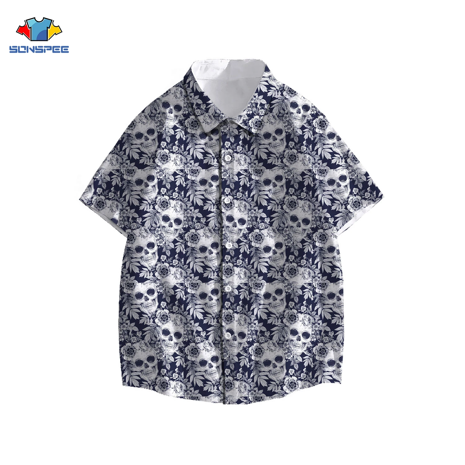 Пляжные рубашки SONSPEE для мужчин и женщин винтажная гавайская рубашка с коротким