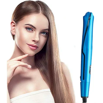 

EU Plug Straight Hair Brush, Ceramic Heated Straight Iron Brush, Anti-Scald, Static, Hair Loss and Silky Straight Hair