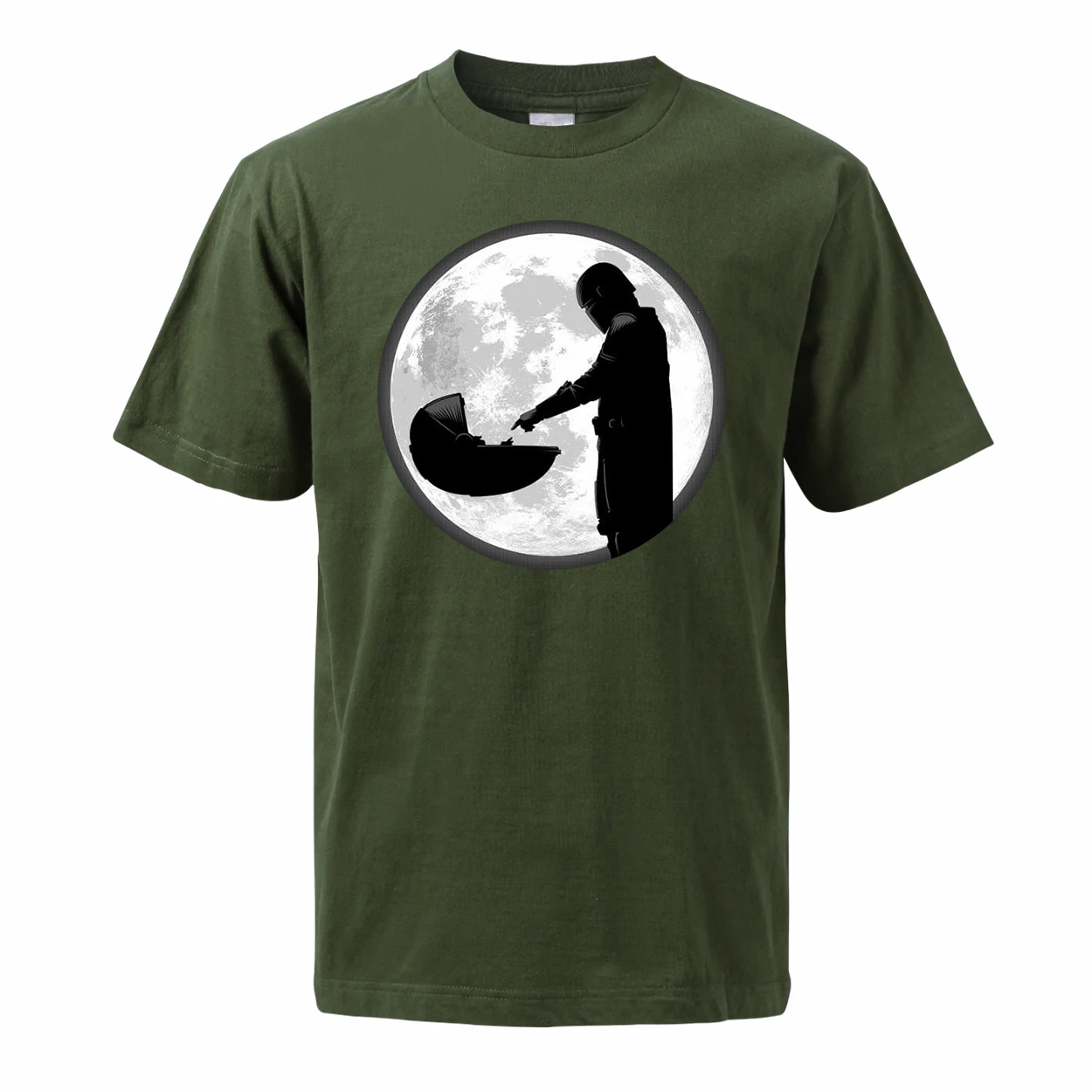 Мужские футболки с телевизионным шоу мандалориана г. Летние топы, футболки из хлопка, футболки с коротким рукавом и вырезом лодочкой крутая Детская уличная одежда йода - Цвет: Dark Green