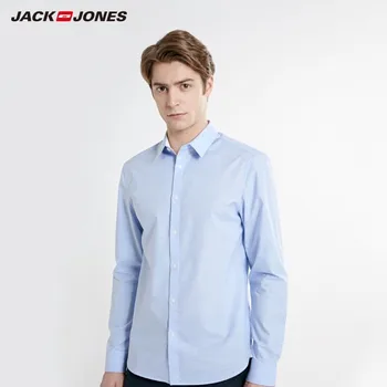 

JackJones Men's stretch cotton easy iron fabric long-sleeve shirt Basic menswear 219105530