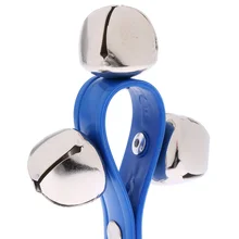 Портативный детский ручной шейкер колокольчик на запястье развивающие Музыкальные игрушки 14 см синий