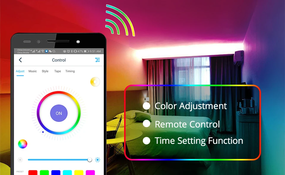 5M LED WIFI Strip Light RGB Tape LED Light Kitchen Cabinet Lighting Bedroom TV Backlight Work With Amazon Echo And Google Home
