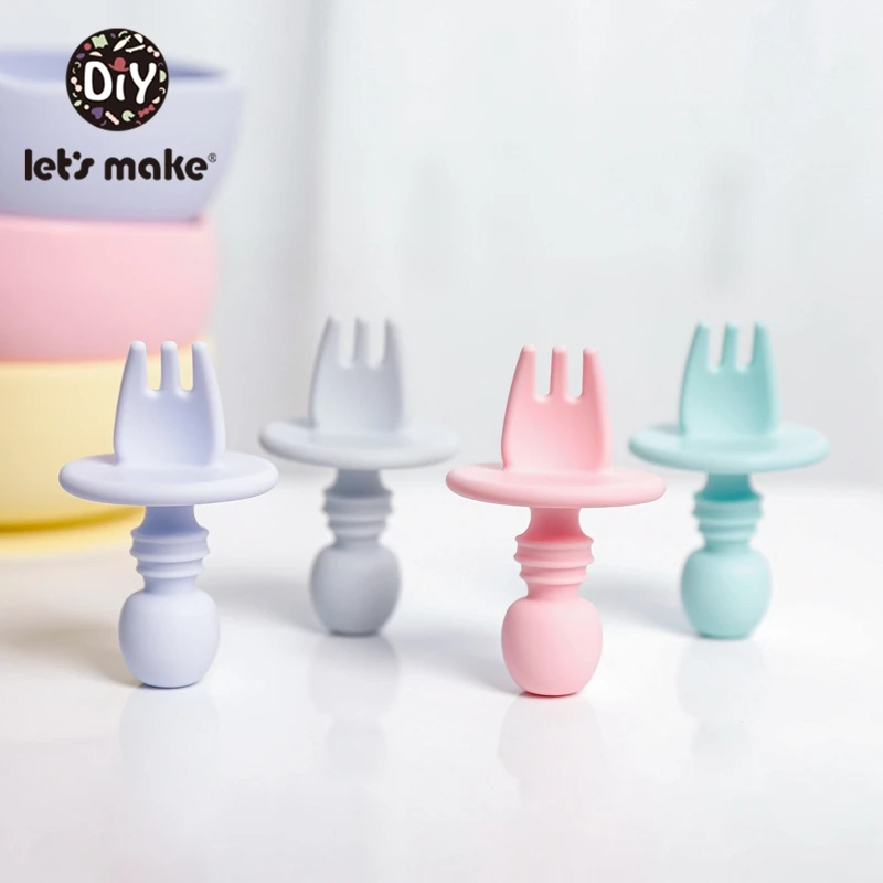 

1/2set Silicone Spoon Food Grade Silicone Rodent Baby Feeding Spoon Multicolor Boy Girl Toddler Feeding Tableware Kids Product