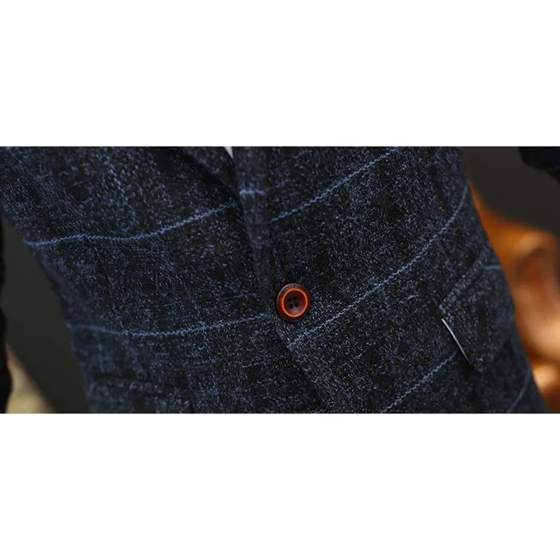 Men Blazer 2019 New Arrival Spring And Autumn Male Leisure Suit Slim Plaid Outerwear Single Button Fashion Korean Style X02 Men Blazer 2019 New Arrival Spring And Autumn Male Leisure Suit Slim Plaid Outerwear Single Button Fashion Korean Style X02