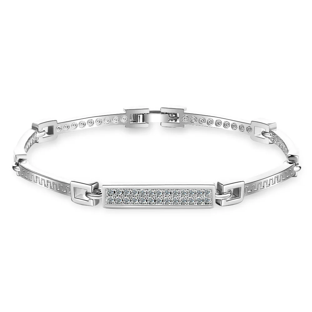 Модные теннисные браслеты с фианитами и бриллиантовые для женщин очаровательный