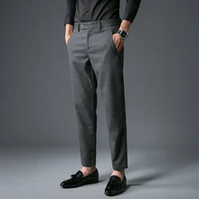 Мужские повседневные брюки осень и зима новые свободные однотонные повседневные брюки Молодежная Индивидуальность Мода Тренд мужская одежда
