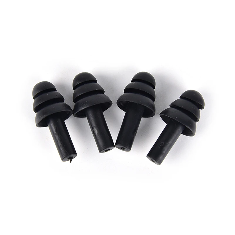 black Ear Plugs 2 Pairs Travel Silicone Waterproof Swimming Earplugs Ear Protector Noise Reduction Protective Earmuffs For Sleeping - Цвет: black