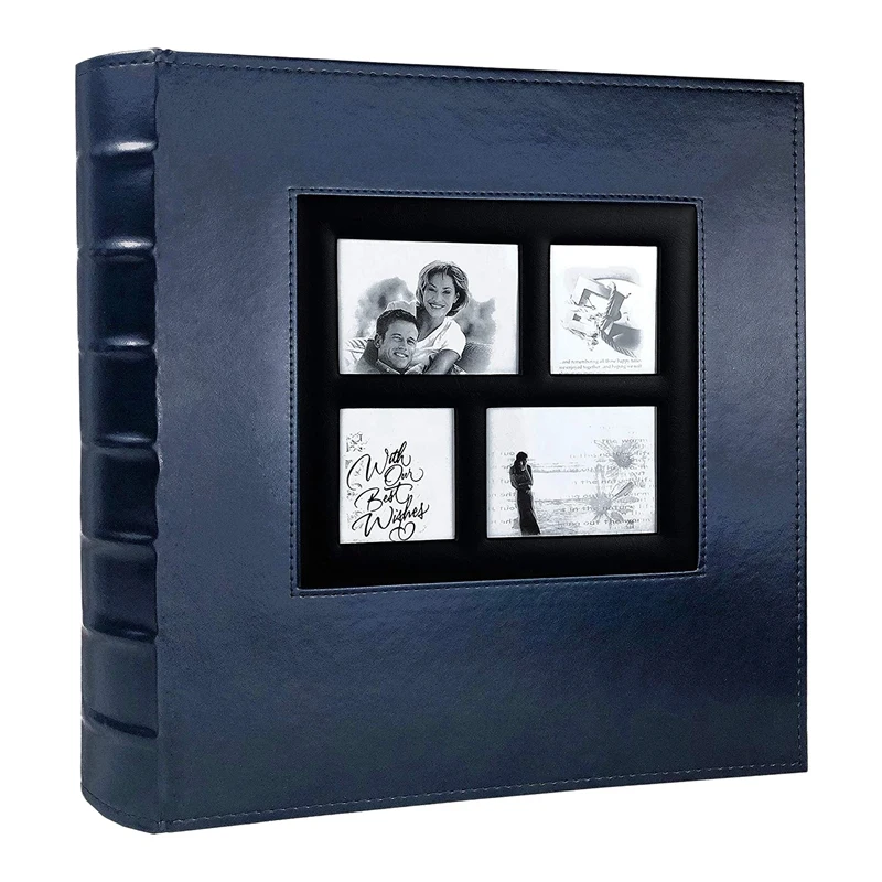 Фотоальбом вмещает 4X6 400 фотографий страниц большой емкости кожаный чехол Binder