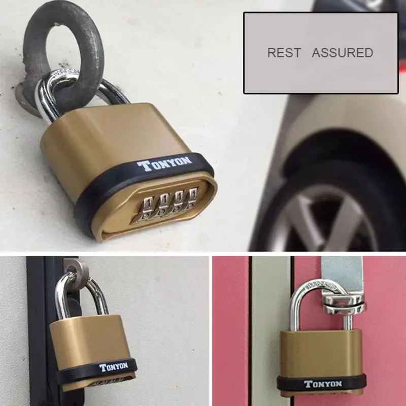 

Waterproof Rustproof 4 Digit Combination Bottom Password Padlock Fence Warehouse