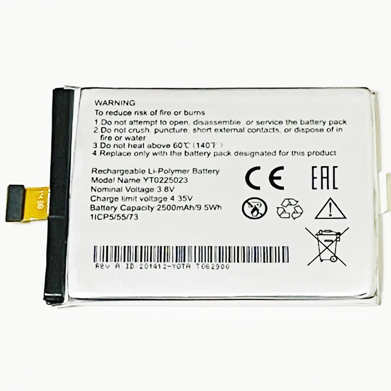 Аккумулятор 3 8 в 2500 мАч YT0225023 для Yota phone Yotaphone 2 YD201 YD205 YD206 | Мобильные телефоны и
