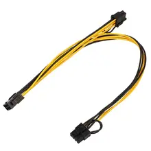 6Pin к двойному 8Pin (6 + 2pin) cpu PCI E PCIe Express Видеокарта кабель питания Y