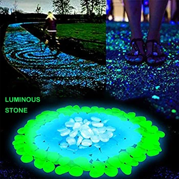 

Glowing Stone Luminous Pebbles Rocks Garden Ornaments In The Dark GardenFor Walkways Fish Tank Decorations Garden Pool Tool