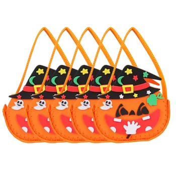 

5Pcs Candy Bags Lovely Durable Portable EVA Candy Handbag Food Candy Container Candy Pouch Halloween Candy Bag for Kids