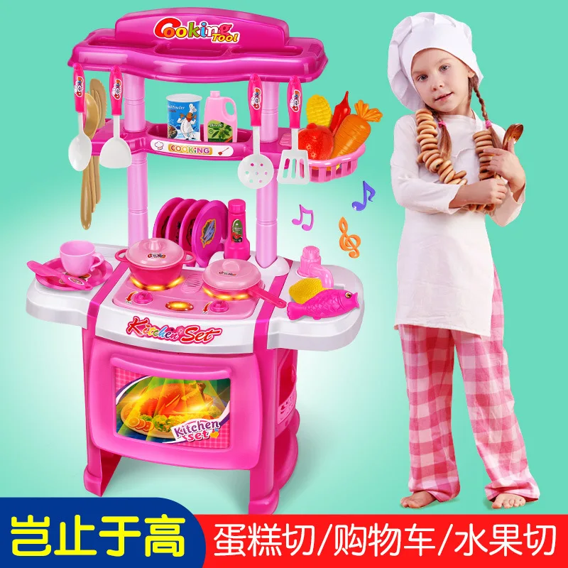 

Kitchenware Play House Cook Toy Cooking Guangdong Province Model Children Large Dining Table Stove GIRL'S Cooking Shantou City