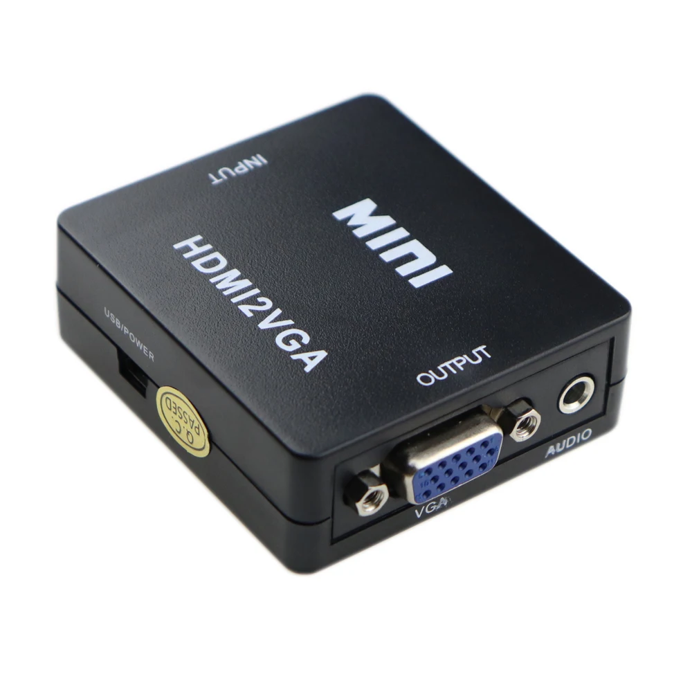 1080P HDMI to VGA  ڽ Ǯ HD  HDMI2VGA , 3.5mm    PC Ʈ DVD PS4 XBOX360