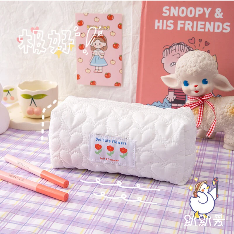 

Ins Flower Cosmetic Bag For Women Big Capacity Cute Organizer Beauty Bags Korean Fashion Girls Simple Portable Makeup Case WY335