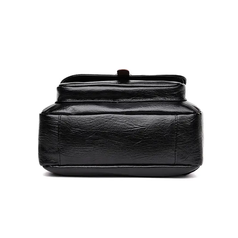 Women Leather Shoulder Bookbag Multifunction Backpacks New Deisgn Quality Backpack Lady VintageFemale Travel Bag Sac A Dos