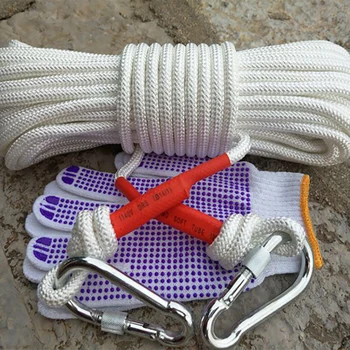 

Escape Climbing Safety Rope Steel core Fire double Hook Outdoor Fire resistant Descent Escape 20M Fire Safety Rope Household