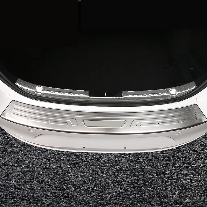 Для Mazda 3 M3 Axela SEDAN Серебро Нержавеющая внутренняя и внешняя Накладка заднего бампера Защитная крышка для автомобиля Стайлинг