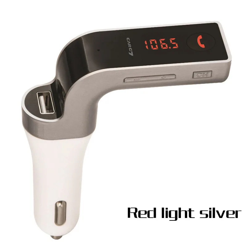 SILVER USB TF карта Поддержка зарядное устройство комплект беспроводной связи bluetooth для автомобиля ЖК-дисплей Hands-Free fm-передатчик MP3 музыкальный плеер Мобильные Телефоны Планшеты - Формат цифровых медиаданных: SILVER