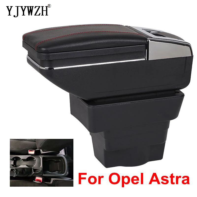 Günstig Für Opel Astra Armlehne Box Opel Astra J USB Lade heighten Doppel schicht zentralen Speicher inhalt tasse halter aschenbecher zubehör
