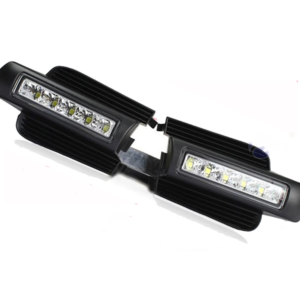 DRL для Toyota Prado 120 Land cruiser LC120 FJ120 GRJ120 2003 2004 2005 2006 2007 2008 2009 светодиодный дневные ходовые огни противотуманных фар - Цвет: White