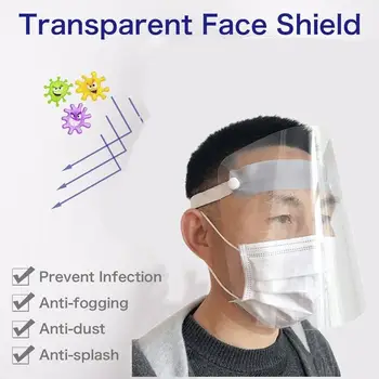 

Free Shipping Isolation Mask Adult Dustproof Cover Face Shield Transparent Protective Masks Anti Dust RespiratorBreathable Hat