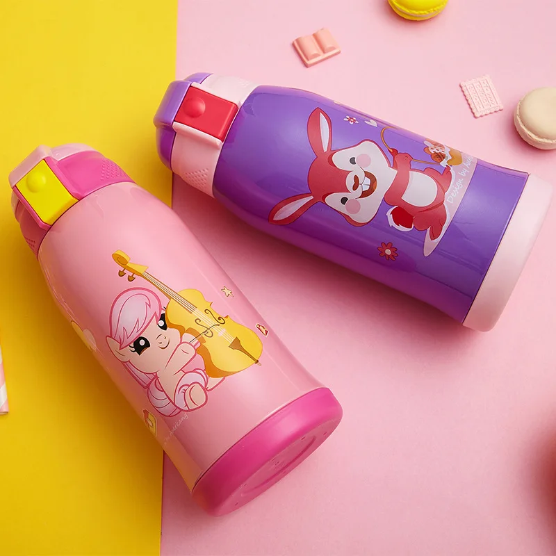 

New Style Creative CHILDREN'S Cartoon Insulation Pot Students Carrier Baby Cold Insulation 304/316 Stainless Steel Straw Cup