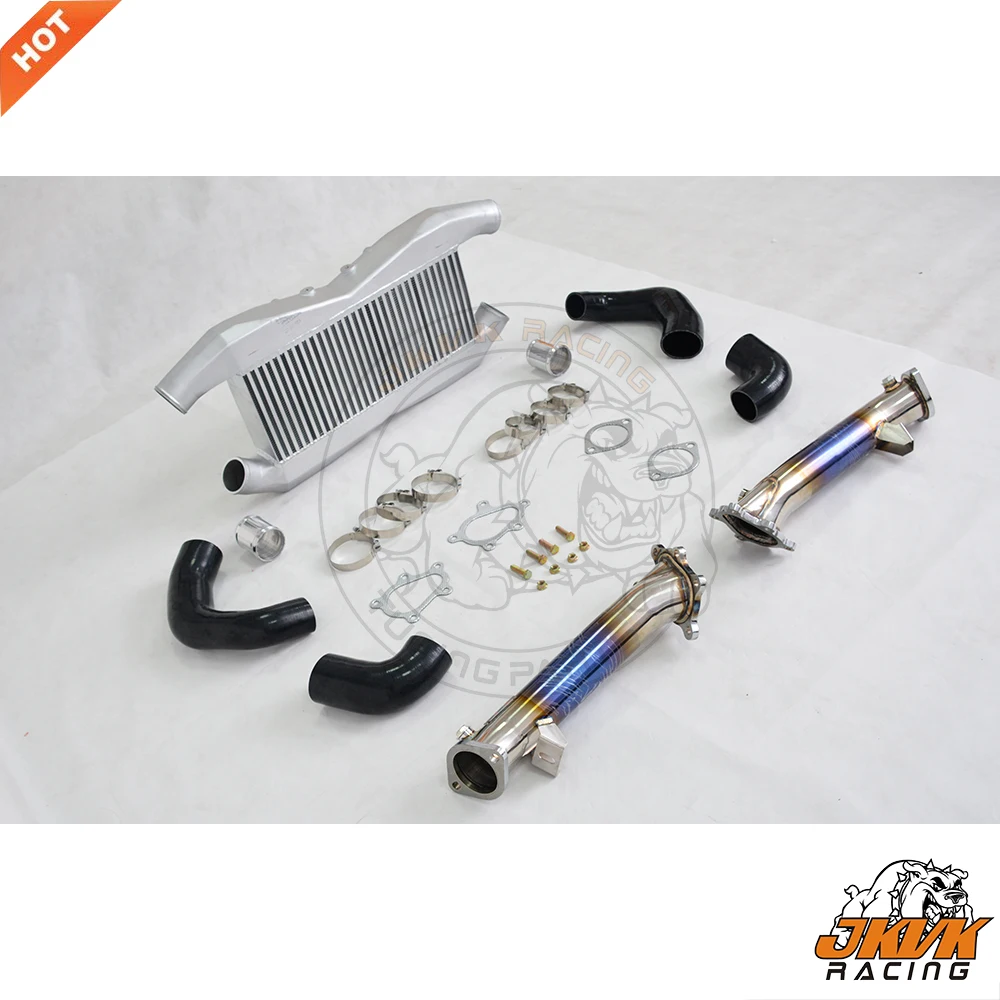 JKVK RACING GT R R35 09-16 TITANIZE CATLESS DOWNPIPE GT-R R35 Переднее Крепление интеркулер производительность интеркулер