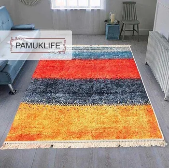 

Pamuklife Artificial Leather Based Non Slip Base Carpet Moonbow Modern Super Soft Carpet Washable Daily Fashion Style