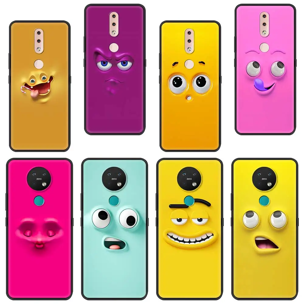 Funny Face Silicone Phone Case For Nokia C10 G10 5.4 7.2 3.4 5.3 2.3 3.2 8.3 2.4 X10 X20 G20 C20 2.2 Fundas Cover