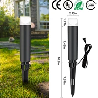 QACA 4-Pack Outdoor LED Landscape Lighting DC12V,Waterproof Pathway Garden Lamps With Transformer,Park Yard Lawn Path Lights 20W 2