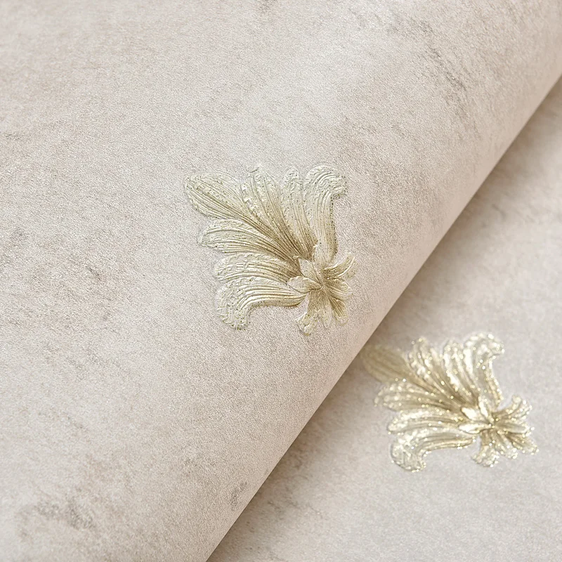 Винтажный пестрый американский стиль нетканые обои 3D greenembossed Простой Европейский спальня гостиная ТВ фон обои - Цвет: 53cmX9.5m