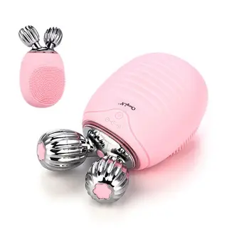 

Silicone Face Deep Cleansing Brush Electric Facial Cleanser Vibration 360 Rotate Roller Massager Skin Lifting Blackhead Remover