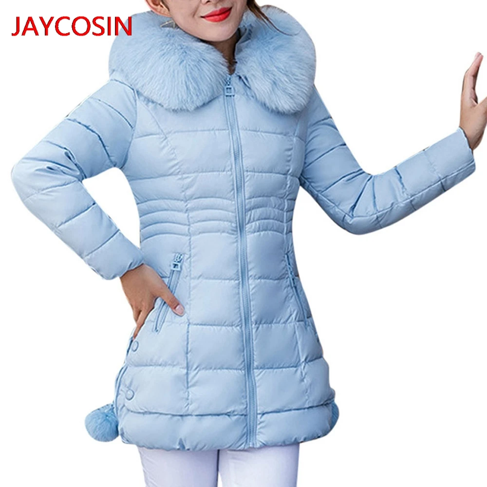 JAYCOSIN женские парки Женская верхняя одежда с капюшоном теплое пальто длинный