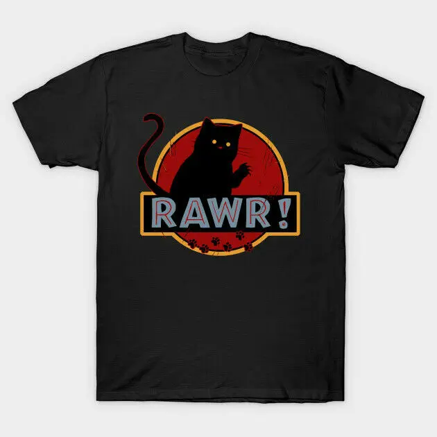 Забавная Футболка с принтом RAWR Jurrasic Parck Parody для мужчин женщин и размер США S 2XL