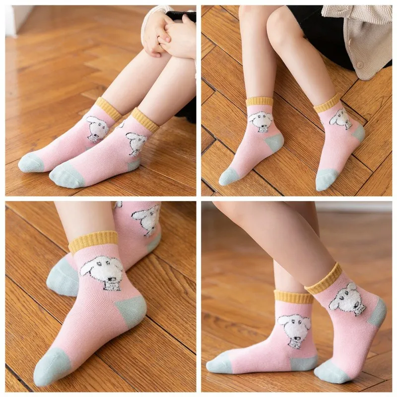 5 пар/лот; носки для девочек; calcetines mujer; модные хлопковые повседневные носки с животными; Hvlv
