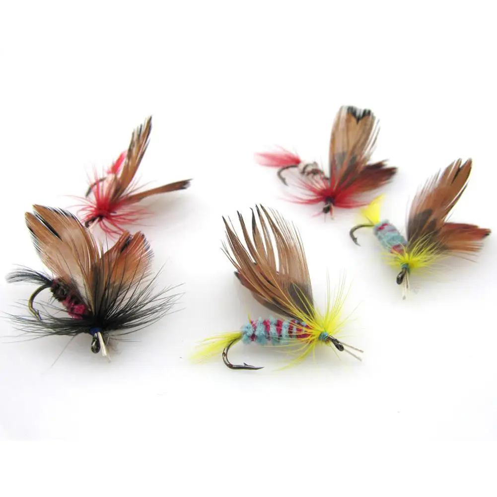 12/40/72/100/120 бионические приманки для рыбной ловли насекомых Fly бронзовых морских рыболовных крючков приманка комплект ювелирных изделий имитация масло мух Нимфа Скад Fly червь ошибка рыболовные принадлежности