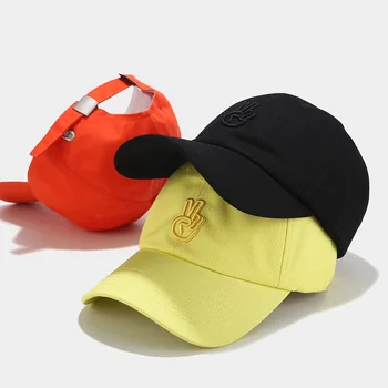 

2020 Hat women female Korean embroidery scissors hand soft top baseball cap male summer outdoor wild casual peaked cap snapback