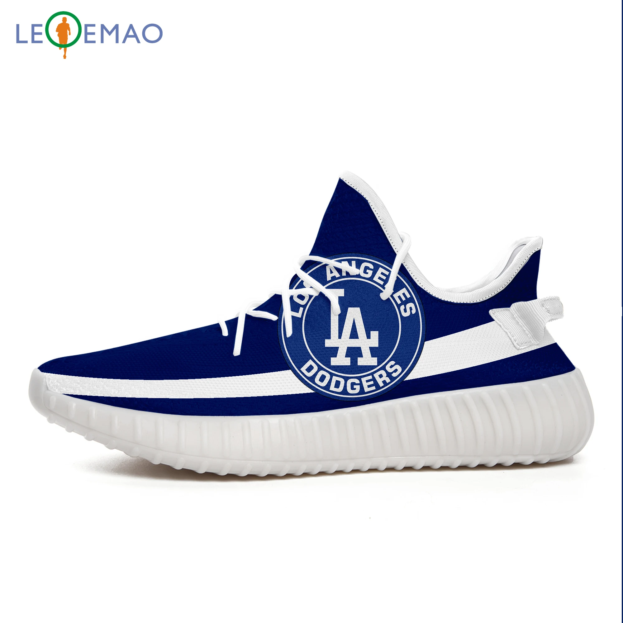 LEQEMAO/прогулочная обувь; обувь для фанатов Лос-Анжелеса; DS Custom; Yeezys Boost; 350 V2; воздухопроницаемые кроссовки с сеткой Flyknit