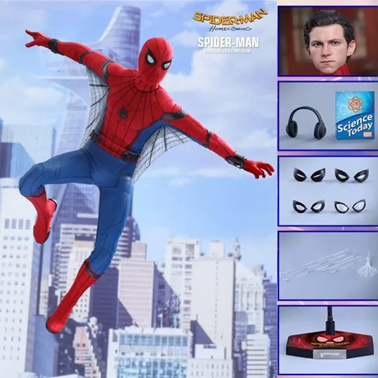 

30cm Anime Figure Marvel Avengers Spider-Man Homecoming Spiderman PVC Action Figures Statue Collection Model Kids Toys Doll Gift